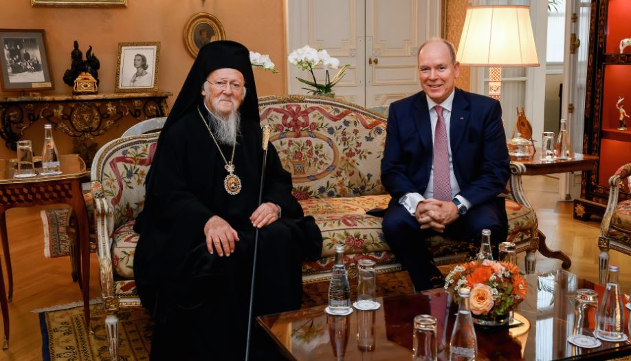 Ecumenical Patriarch Bartholomew met with Prince Albert II of Monaco