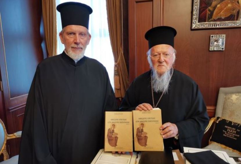 Two-Volume Study on St. Nectarios Presented to Ecumenical Patriarch