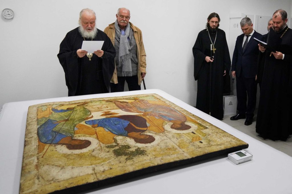 Ο Πατριάρχης Κύριλλος στο Πανρωσικό Επιστημονικό Κέντρο Αποκατάστασης Τέχνης