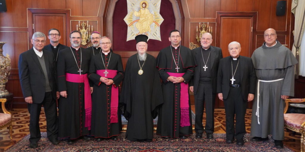 Group of Roman Catholic Hierarchs and clergy visit the Ecumenical Patriarch at the Phanar