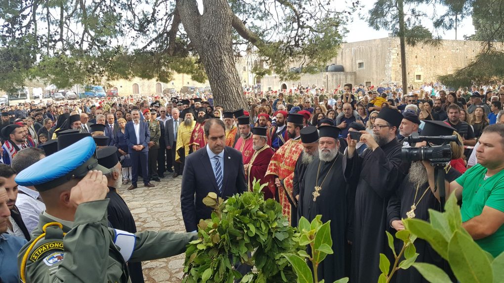 Ο ΥΦΕΘΑ Ιωάννης Κεφαλογιάννης στον εορτασμό της 157ης Επετείου Ολοκαυτώματος της Μονής Αρκαδίου
