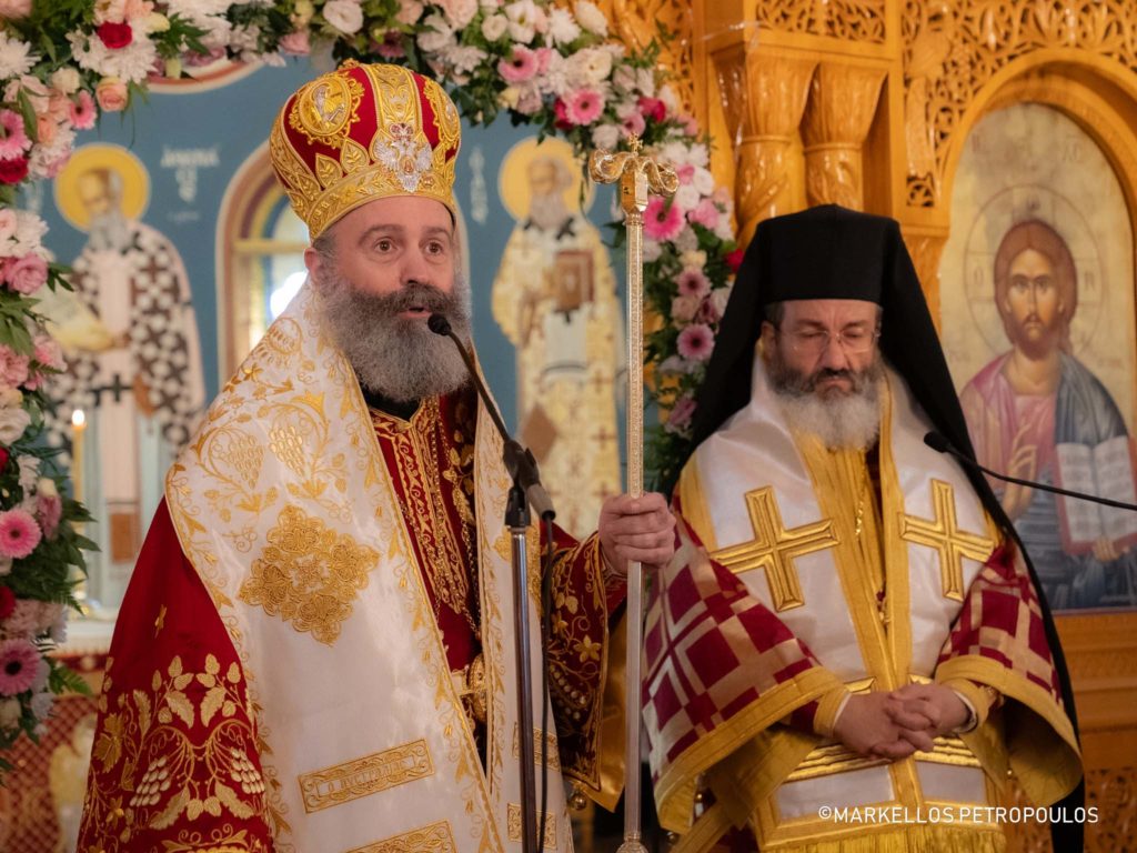 Archbishop Makarios of Australia at the celebrating Parish of Saint Catherine in Sydney