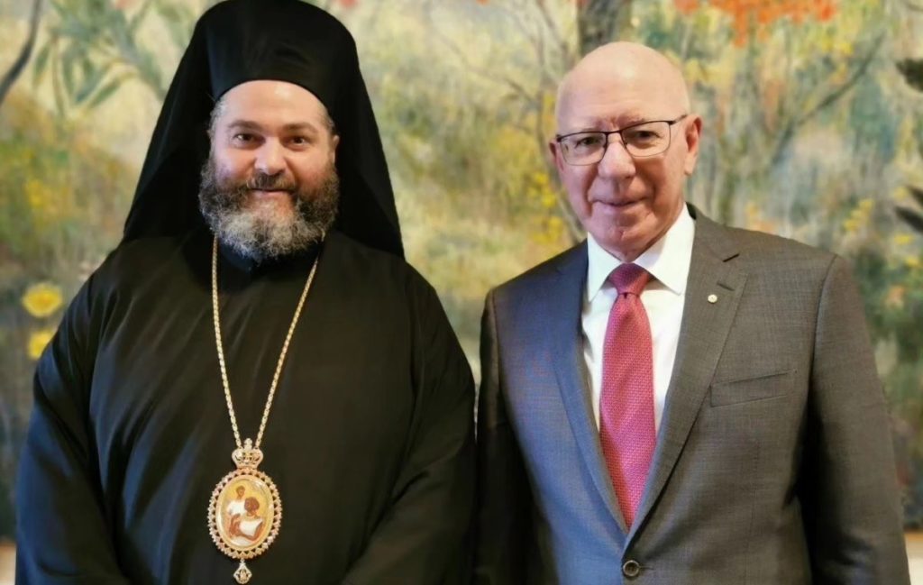 Bishop Bartholomew of Charioupolis visits the Governor General of Australia