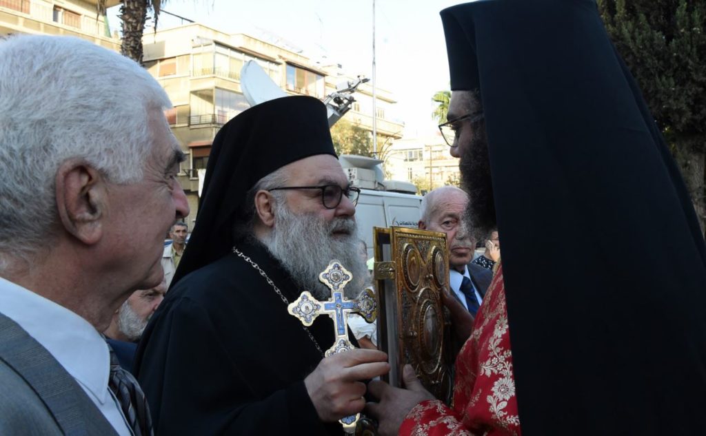 Thanksgiving prayer on the occasion of the glorification of the two hieromartyrs, Fathers Nicholas and Habib Khasha at the Church of the Holy Cross in Al-Qassaa