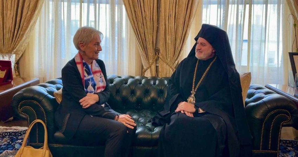 Archbishop Elpidophoros of America welcomed the newly appointed Ambassador of the Hellenic Republic to the United States Ekaterini Nassika to the Archdiocese Headquarters