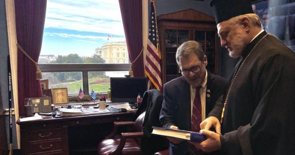 Archbishop Elpidophoros Visits Congressman Gus Bilirakis (FL)