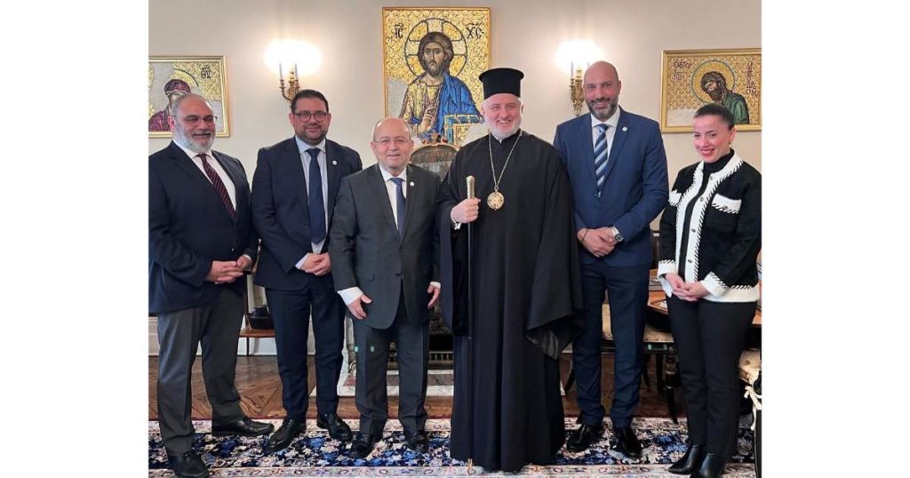 Archbishop Elpidophoros Welcomes Mayor of Ammochostos and Consul General of the Republic of Cyprus in New York City to the Archdiocese