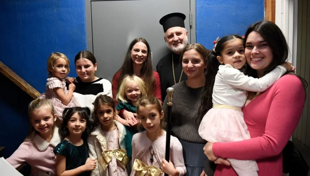 His Eminence Archbishop Elpidophoros of America speaks at Saint Basil Academy, Dec. 8, 2023