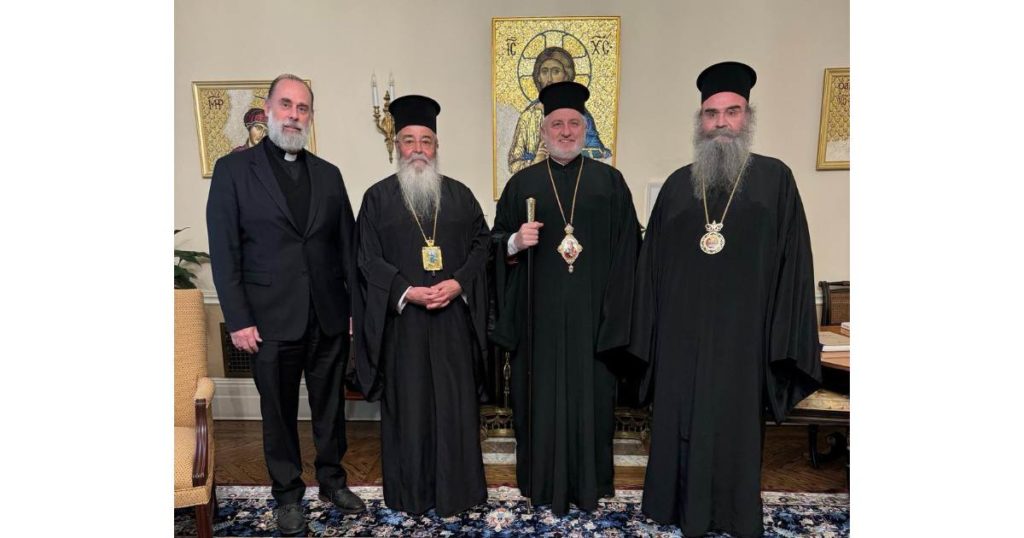 Archbishop Elpidophoros of America Welcomes Metropolitan Pavlos of Kozani Bishop Christophoros of Amfipoleos to the Archdiocese