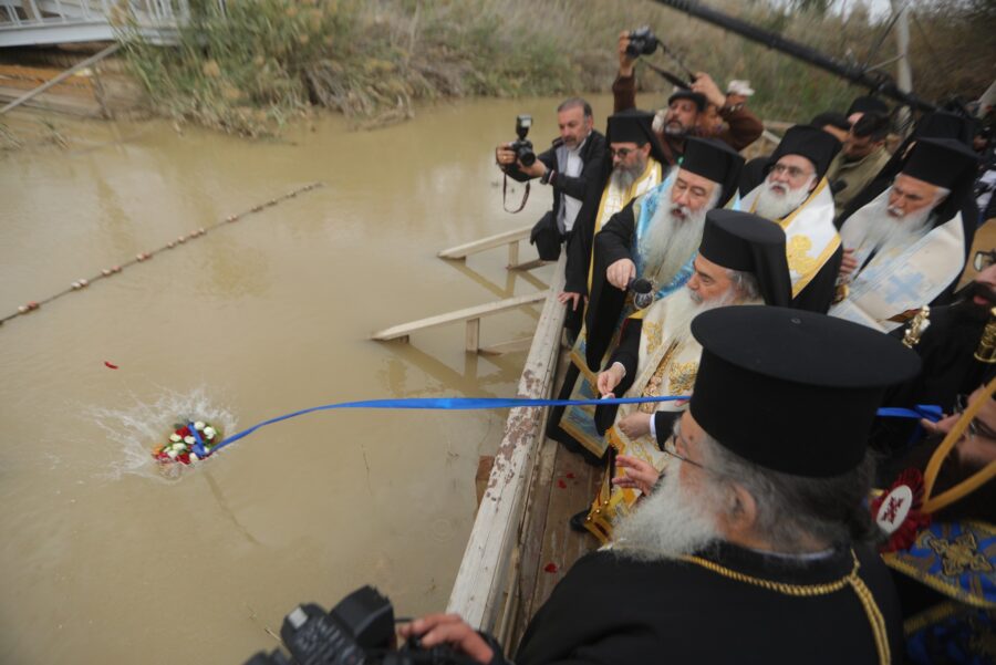PATRIARCH THEOPHILOS: FROM THE BAPTISM SITE THE LAND OF PEACE AND EVANGELISM HE RAISES PRAYERS AND SUPPLICATIONS FOR OUR PEOPLE IN GAZA AND DEMANDS AN IMMEDIATE END TO THE BLOODY CONFLICT AND THE RESOLUTION OF THE PALESTINIAN ISSUE