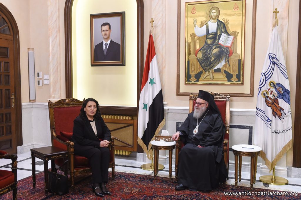 Patriarch John X Receives the Minister of Local Administration and Environment