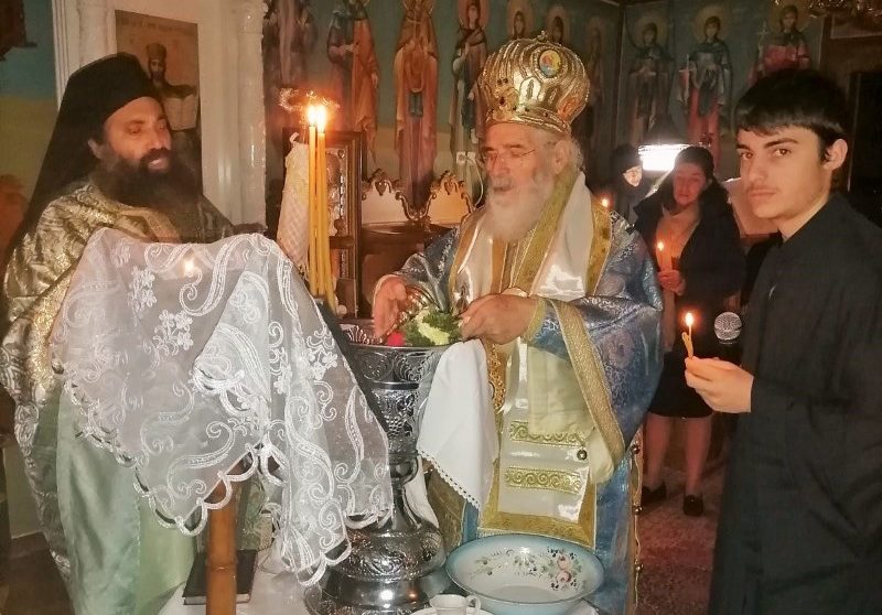 Ο Μητροπολίτης Λέρου στην Ιερά Μονή Αγίας Αικατερίνης Καλύμνου για τον εορτασμό των Θεοφανείων