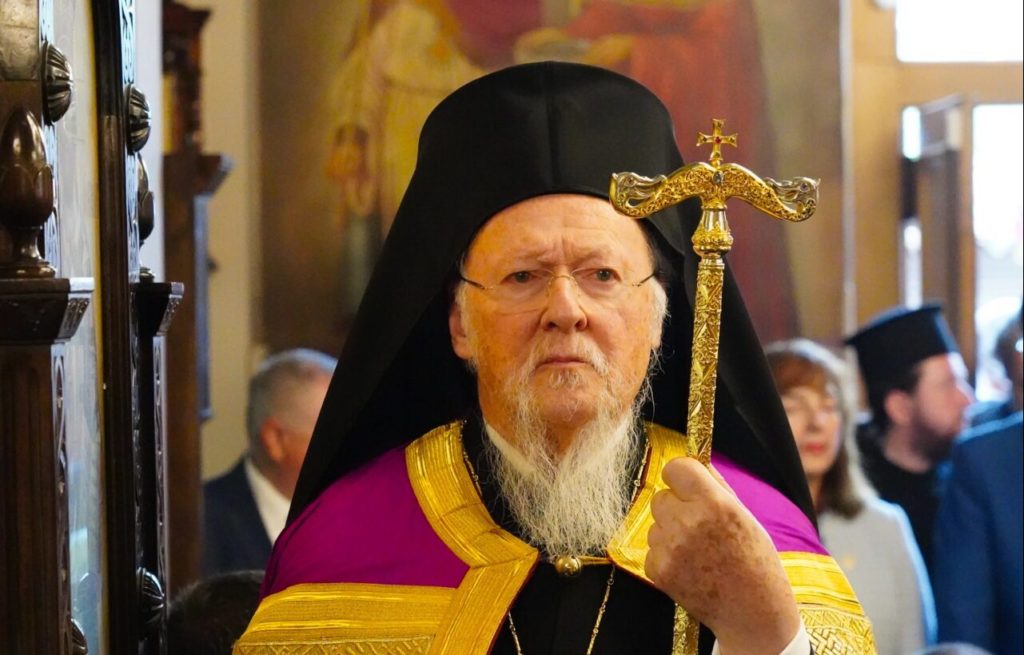 The Ecumenical Patriarch visits the Santa Maria Catholic Church where the armed attack took place