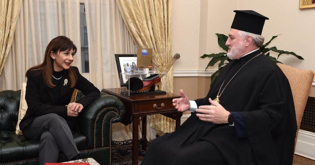Archbishop Elpidophoros of America Welcomed Deputy Minister of Social Welfare of Cyprus
