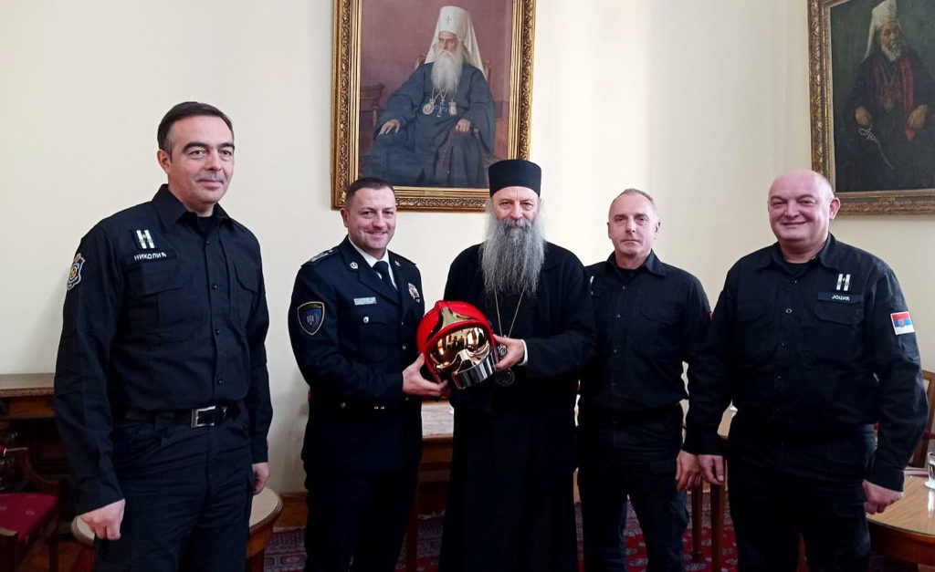 Ο Πατριάρχης Σερβίας συναντήθηκε με αντιπροσωπεία του Τμήματος Εκτάκτων Καταστάσεων του Υπουργείου Εσωτερικών
