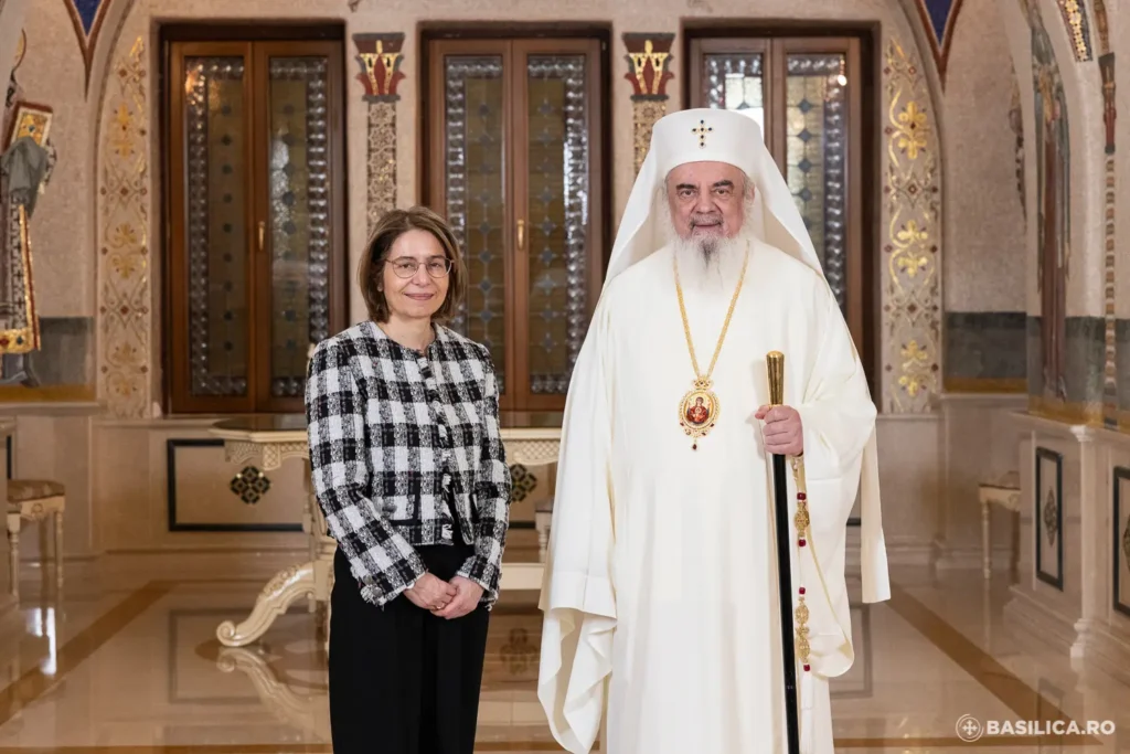 Patriarch Daniel welcomes new Greek Ambassador Evangelia Grammatika on presentation visit