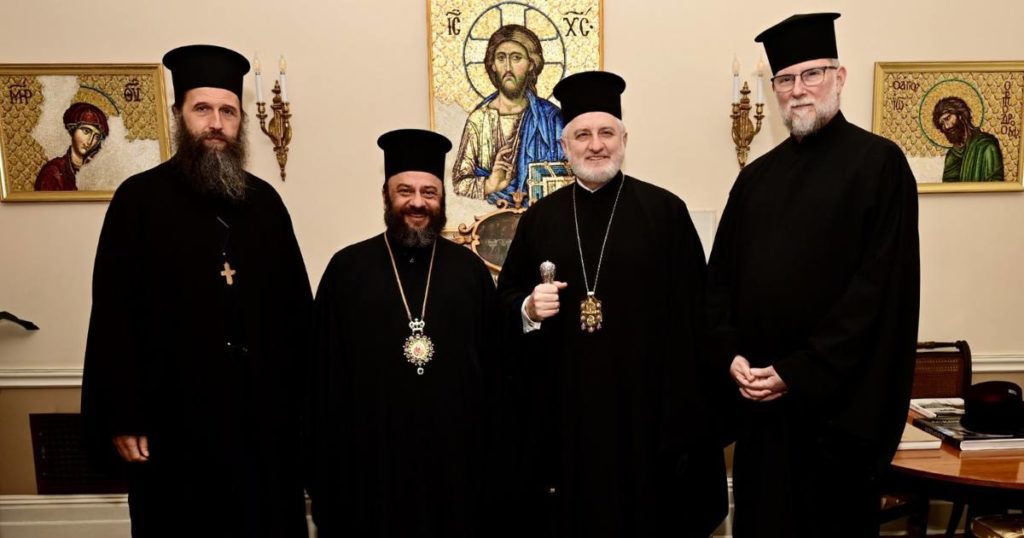 Archbishop Elpidophoros Welcomed His Eminence Metropolitan Myron of New Zealand and All Oceania to the Greek Orthodox Archdiocese of America Headquarters