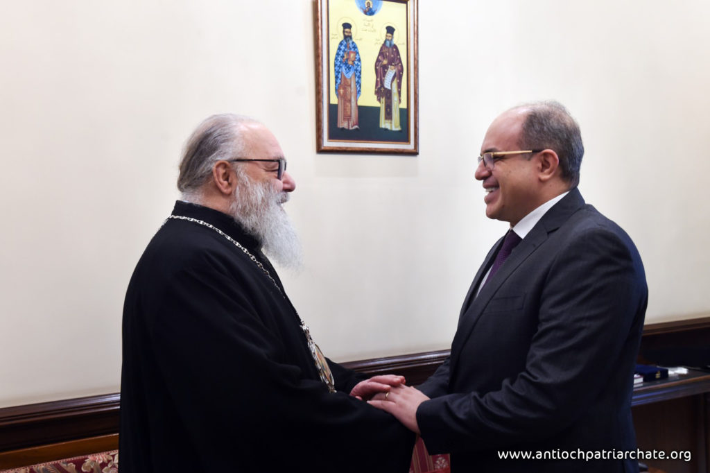 His Beatitude Receives the Syrian Minister of Economy and Foreign Trade