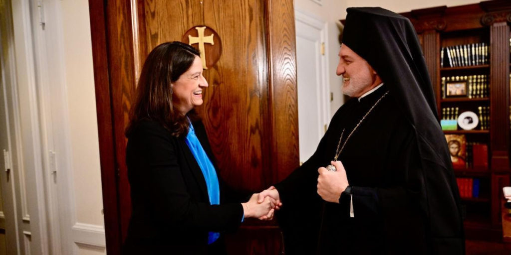 Hellenic Republic Minister of Interior Niki Kerameus Welcomed to the Archdiocese