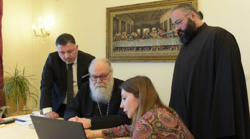 Patriarch John X Receives a Delegation from Antioch – “Together to rebuild the Cathedral of the Apostles Peter and Paul in Antioch”