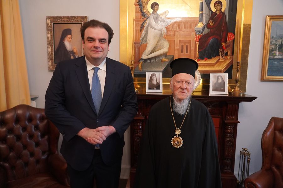 Meeting of the Ecumenical Patriarch with the Minister of Education and Religious Affairs of Greece