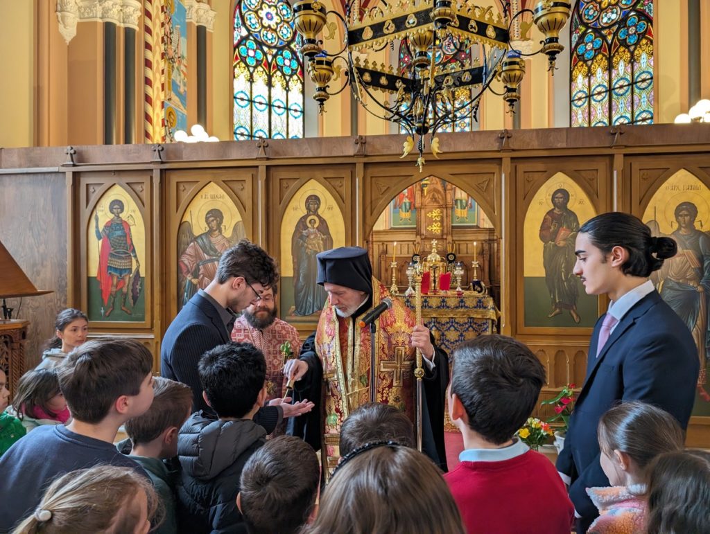 Metropolitan of Sweden performed Chrismation before Sunday School students