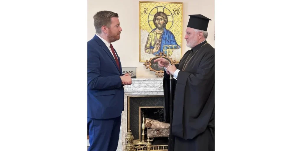 Archbishop Elpidophoros Welcomed Christos Soulis Secretary of Environment and Climate Crisis to the Archdiocese