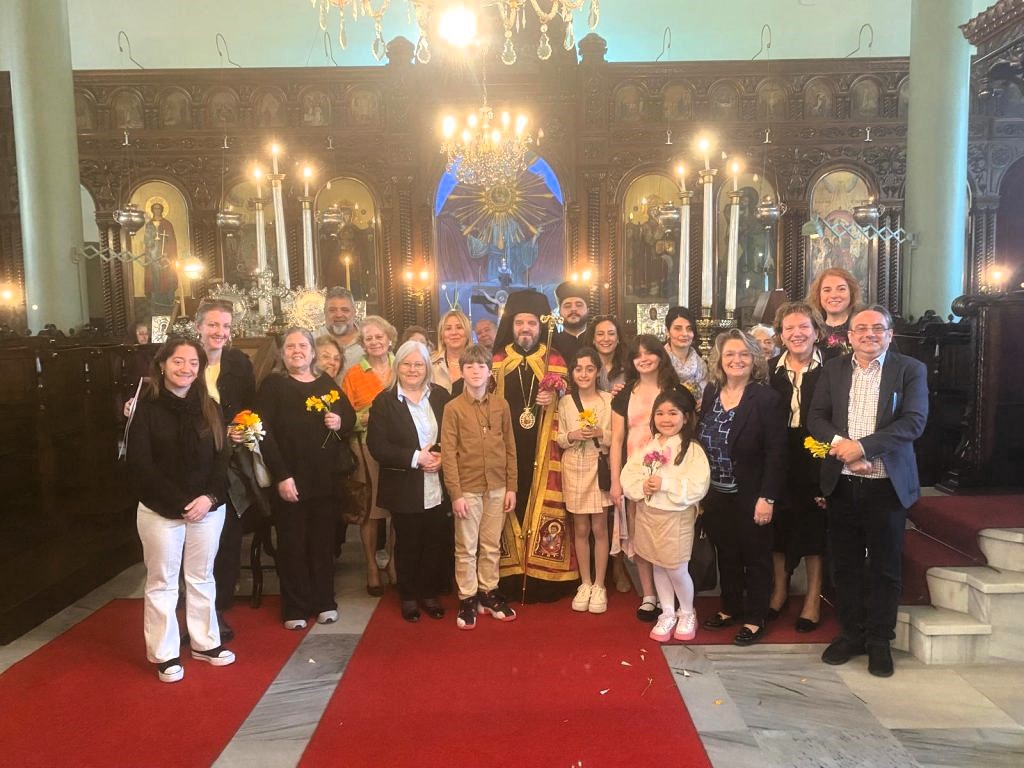 The Zappeion School of Constantinople attends the Salutations Service at the Church of Panagia ‘Exi Marmara’