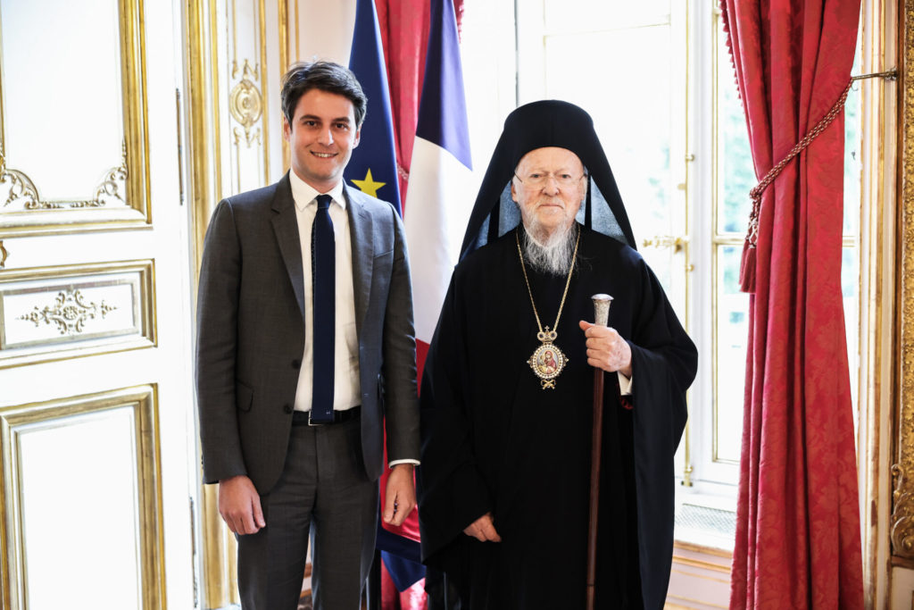 Ο Οικουμενικός Πατριάρχης στον Πρωθυπουργό της Γαλλίας