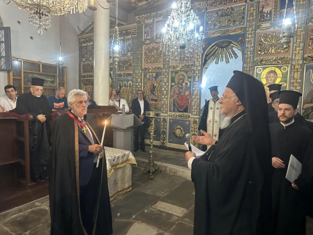 Tonsure of a new Archon by the Ecumenical Patriarch on Imbros