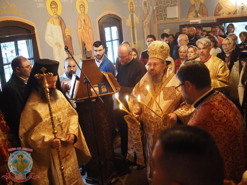 Архиерейска литургия в манастира „Св. Мария Магдалина“ в Неделята на жените Мироносици