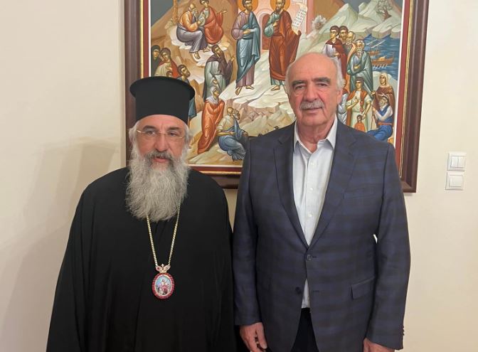 Στον Αρχιεπίσκοπο Κρήτης Ευγένιο ο υποψήφιος Ευρωβουλευτής Ευάγγελος Μεϊμαράκης