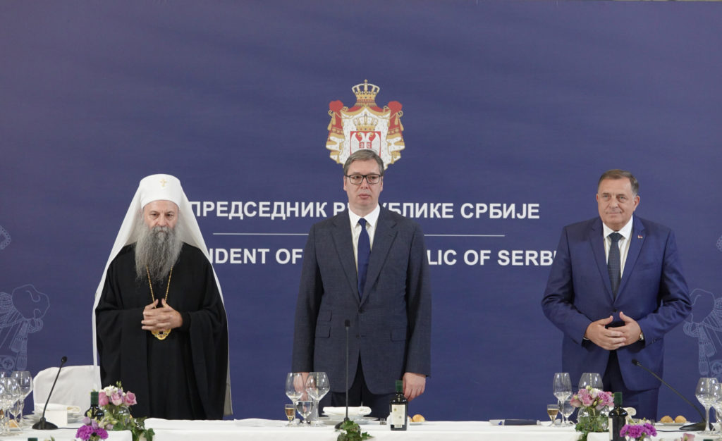 Επίσημη δεξίωση στο Προεδρικό Μέγαρο της Σερβίας για τα μέλη της Ιεράς Συνόδου των Επισκόπων