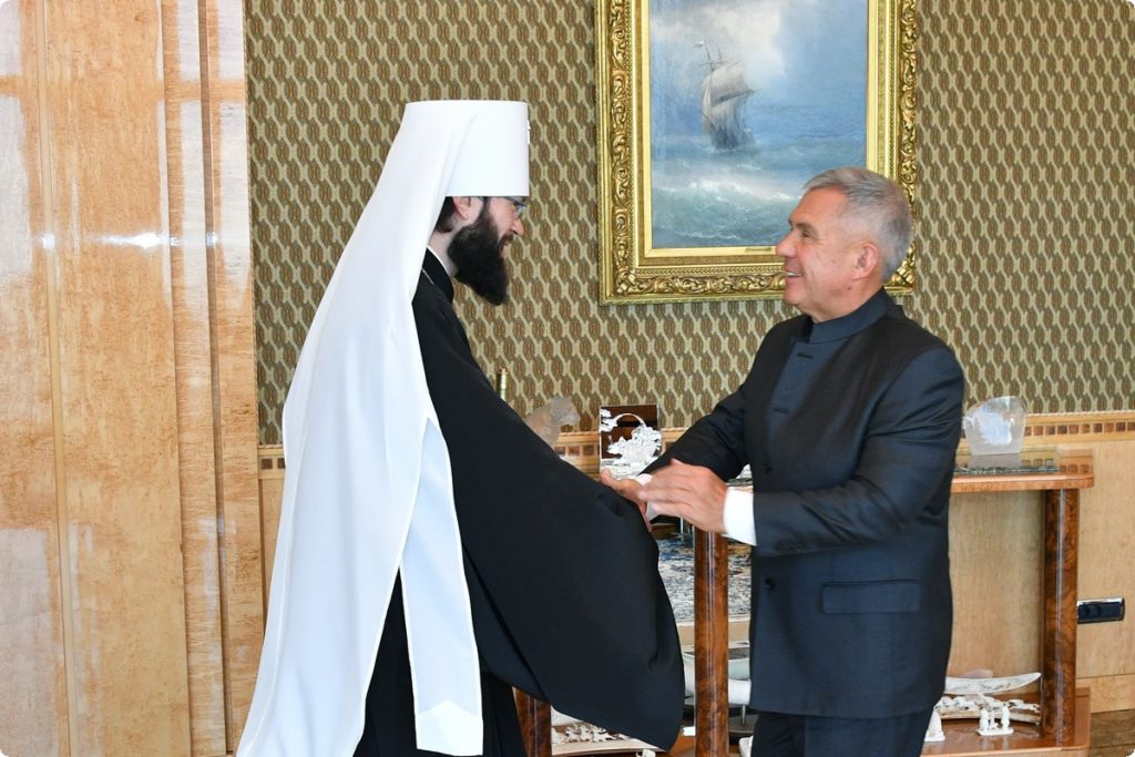 Συνάντηση Μητροπολίτη Βολοκολάμσκ Αντωνίου με τον Πρόεδρο του Ταταρστάν