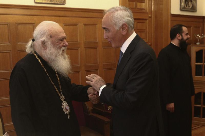 Archbishop of Athens welcomes Mount Athos Civil Administrator Anastasios Mitsialis