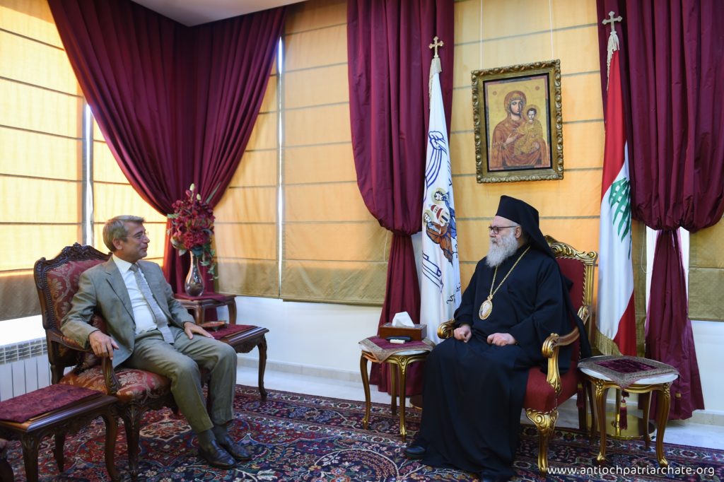 Συνάντηση Πατριάρχη Αντιοχείας με τον υπηρεσιακό Υπουργό Ενέργειας και Υδάτων του Λιβάνου