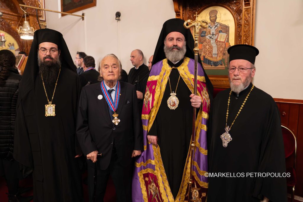 Archbishop Makarios of Australia awarded Mr. Andreas Andrianopoulos