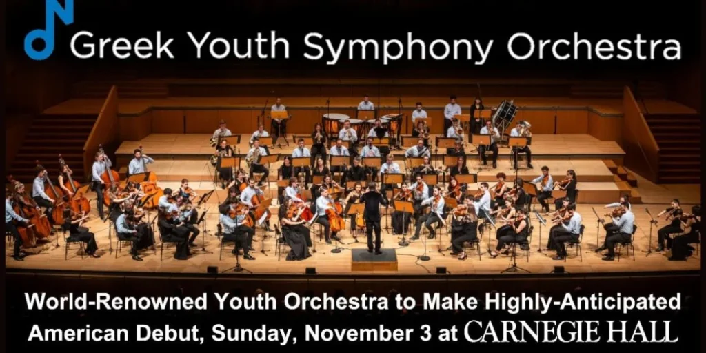 Greek Youth Symphony Orchestra to Make American Debut November 3, 2024 at Carnegie Hall