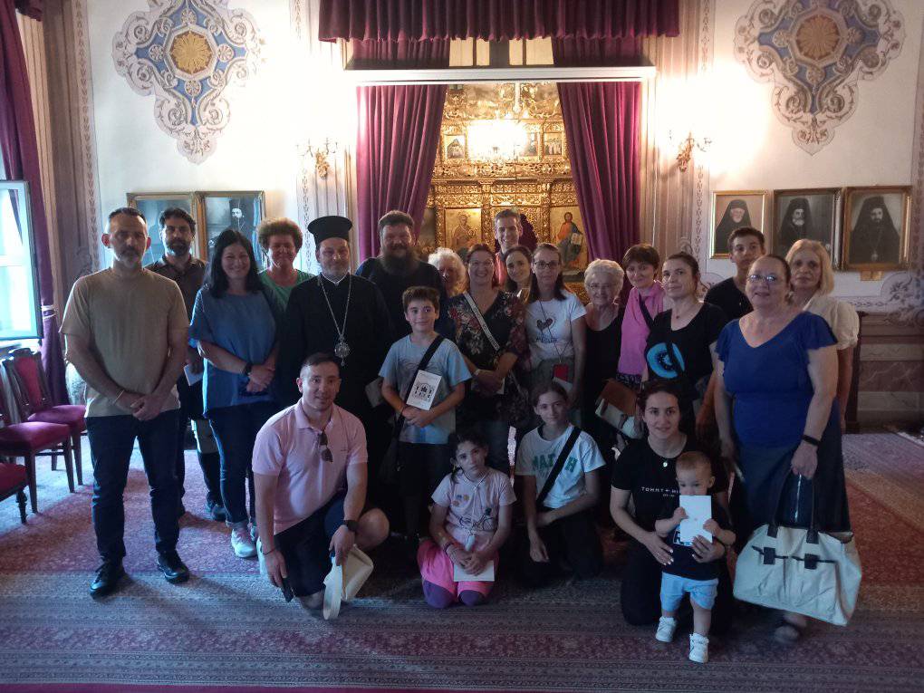 Father Evangelos Papanikolaou led pilgrims on tour of Halki Theological School
