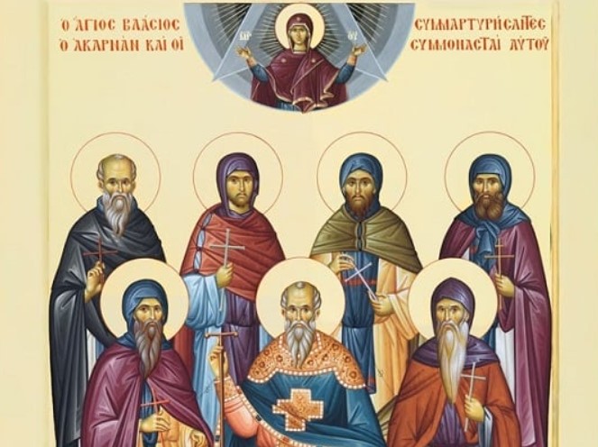 7 Ιουλίου: Εορτάζουν ο Άγιος ιερομάρτυς Βλάσιος ο Ακαρνάν και οι συν αυτώ μαρτυρήσαντες
