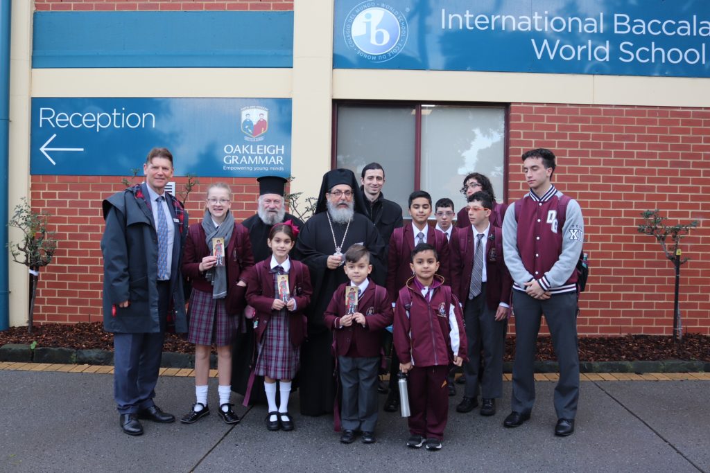 Melbourne: Bishop Kyriakos of Sozopolis visits Oakleigh Grammar