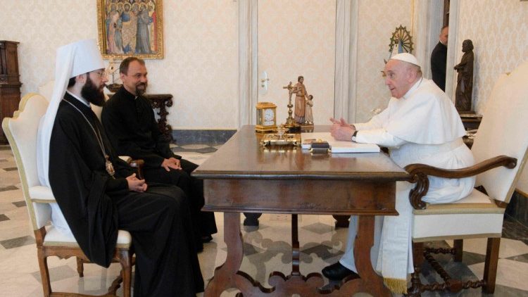 Ο Μητροπολίτης Βολοκολάμσκ Αντώνιος συναντήθηκε στο Βατικανό με τον Πάπα Φραγκίσκο