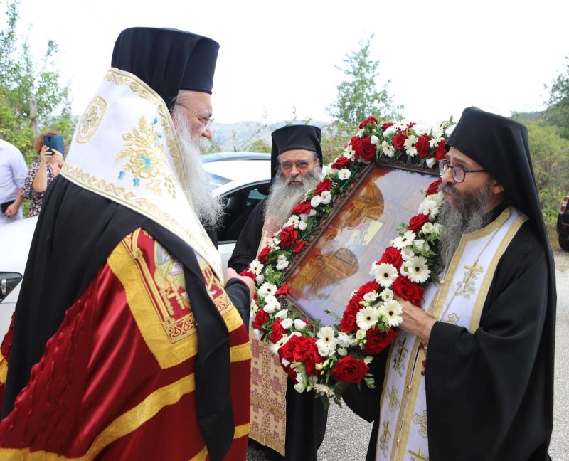 Υποδοχή της Εικόνας του Αγίου Γεωργίου Περιστερεώτα στην Ι.Μ. Μεταμορφώσεως του Σωτήρος Πρασινάδας Δράμας