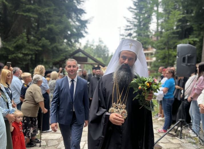 Ο Πατριάρχης Βουλγαρίας στην ξύλινη εκκλησία της Μεταμορφώσεως του Κυρίου