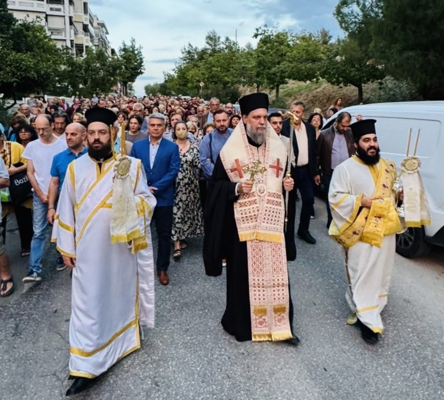 Μεθέορτος Εσπερινός και λιτάνευση Ιεράς Εικόνας Αγίου Ευσταθίου στη Νέα Ιωνία