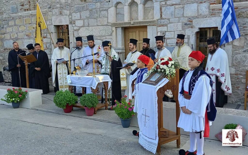 Θυρανοίξια ιστορικού Ι.Ν. Αγίου Νικολάου Καλογωνιάς από τον Μητροπολίτη Σπάρτης