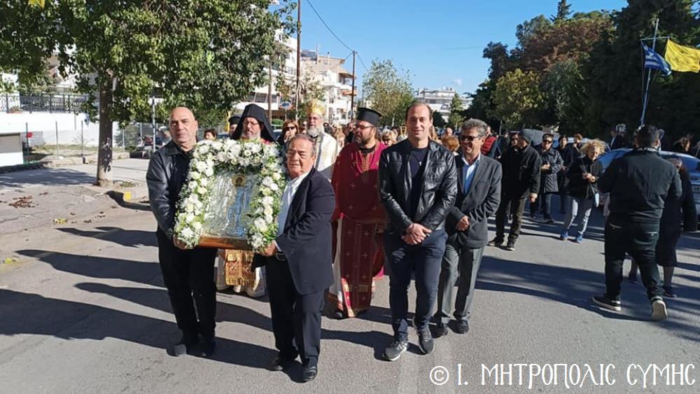 Ο Μητροπολίτης Σύμης στην εορτή του Πανορμίτη των Συμαίων της Ρόδου