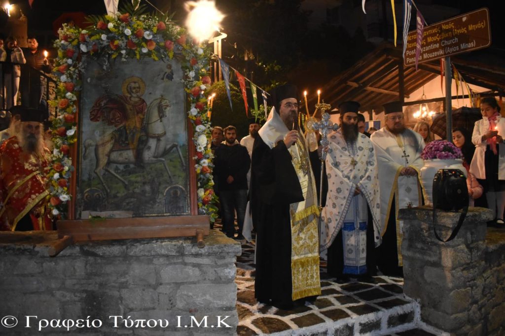 Λιτανευτική, κατανυκτική επιστροφή της εικόνας του πολιούχου της Καστοριάς Αγίου Μηνά