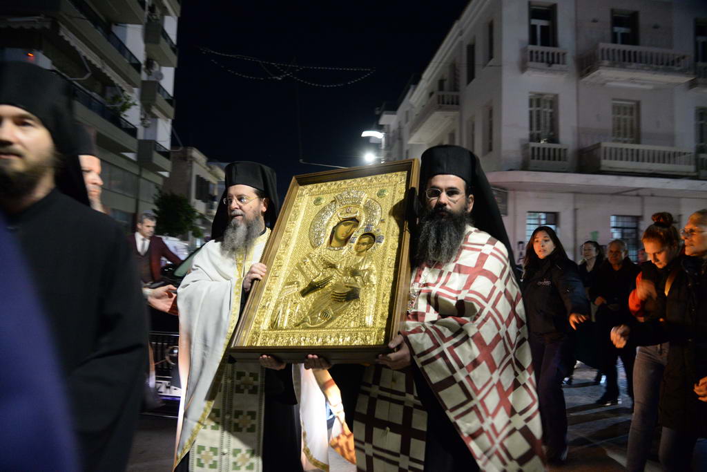 The reception of the Holy Icon of Panagia Vimatarissa in Patra