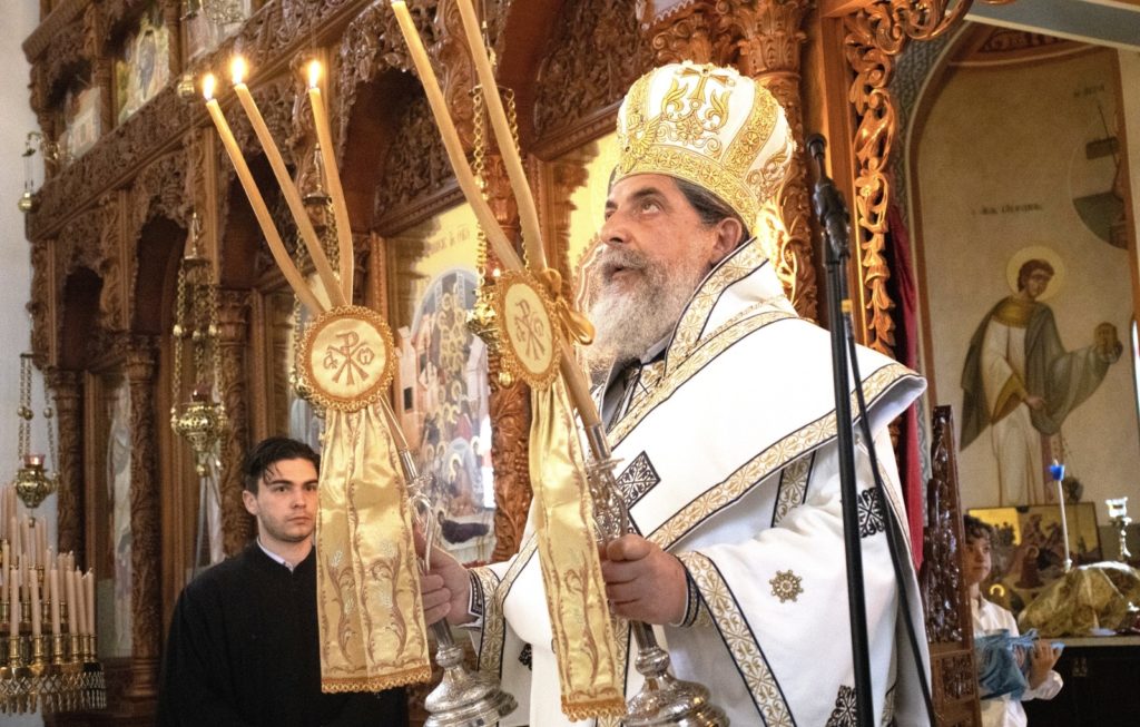 Bishop Kyriakos of Melbourne liturgised at the Church of the Dormition of Our Lady, Altona North